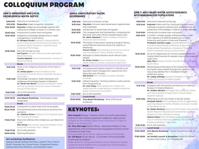 Colloquium program